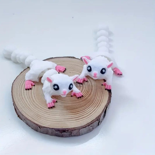 1pc Flexible 3D Printed Cute Flying Squirrel Model with a Detachable Head And Movable Limbs, Serving As a Creative Desktop Decoration Sculpture. Tudoushop