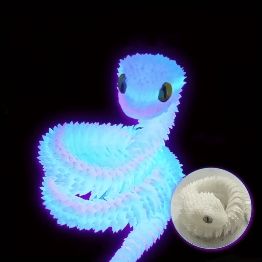 Articulated Jointed Viper Snake Figurine, Flexible Rainbow Snake Statue, for Various Room Types, Indoor & Outdoor Display, Ideal for Christmas, Halloween, Easter, Hanukkah, St. Patrick'S Day Decor Tudoushop