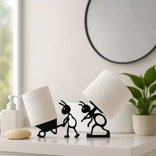 Minimalist Paper Roll Holder – Cute Modern Ant Design with Lively Animal Shape. Adds Humor & Style to Bathroom Decor. Perfect Toilet Paper Dispenser for Home, Office, or Washroom. A Creative Gift Idea for Family, Friends & Animal Lovers Tudoushop