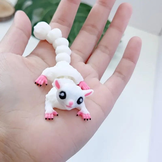 1pc Flexible 3D Printed Cute Flying Squirrel Model with a Detachable Head And Movable Limbs, Serving As a Creative Desktop Decoration Sculpture. Tudoushop