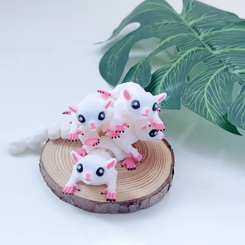 1pc Flexible 3D Printed Cute Flying Squirrel Model with a Detachable Head And Movable Limbs, Serving As a Creative Desktop Decoration Sculpture. Tudoushop