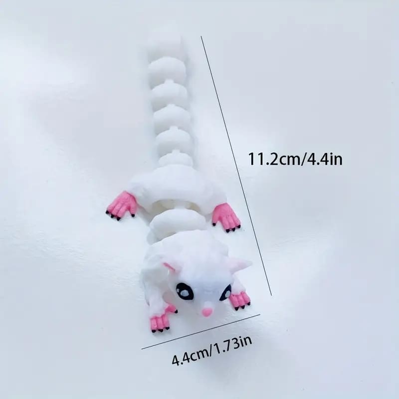 1pc Flexible 3D Printed Cute Flying Squirrel Model with a Detachable Head And Movable Limbs, Serving As a Creative Desktop Decoration Sculpture. Tudoushop