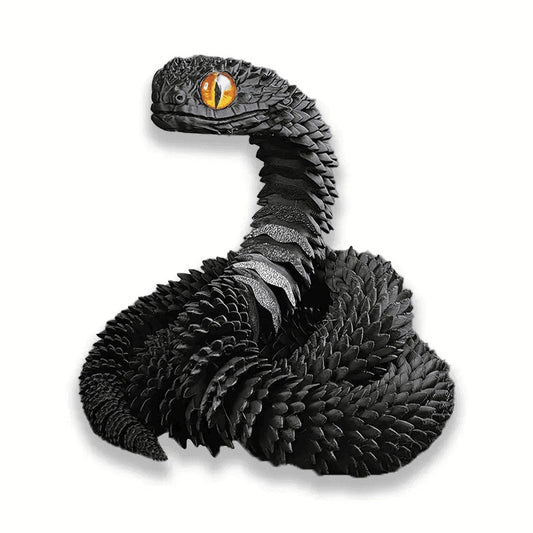 1pc 3D Printed Snake-Shaped Ornament with Full Articulation for Scenery Desktop Decoration, Handicrafts - Perfect Gift for Halloween, Christmas, New Year Tudoushop